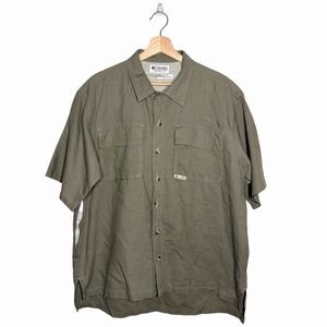 Columbia Mens Sportswear Shirt Button Up Short Sleeve Vented Outdoor Hiking